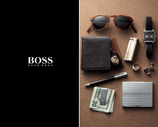 Hugo Boss Accessories for Men cover photo collage