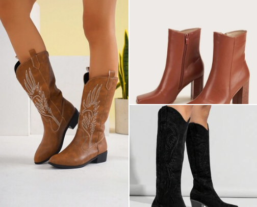 Botas para mujer cover photo collage
