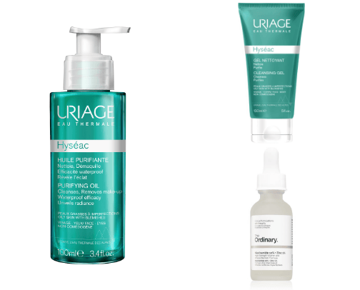 acne prone skincare cover photo collage