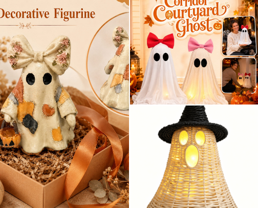 Halloween Ghost Decor cover photo collage