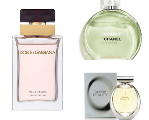 Perfume scents cover photo collage