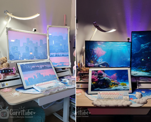 ⭐ DIY White Border Monitor Frame ✨🖥️ cover photo collage