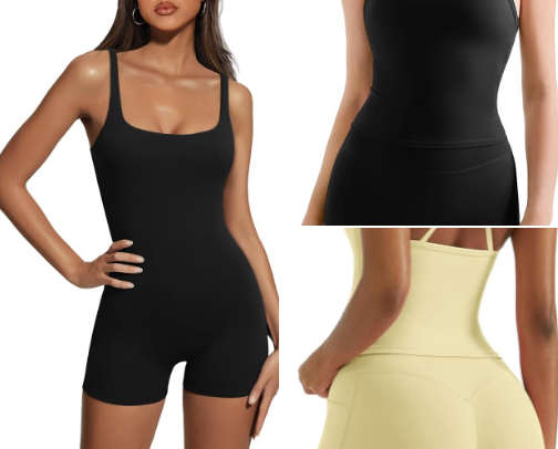 Amazon workout clothes cover photo collage