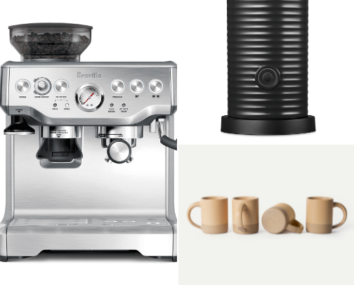 Luxury at home coffee bar cover photo collage
