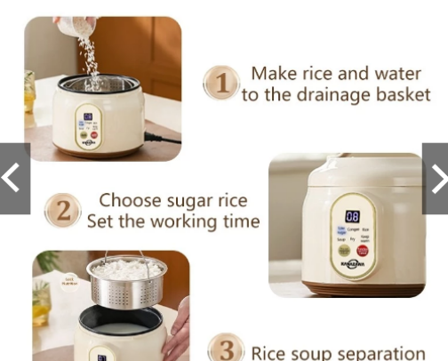 KANAZAWA Low Sugar Rice Cooker 2L Mulitfunctional Mini Cooker cover photo collage