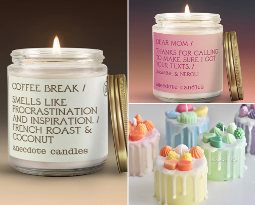 Candles that smells like heaven ☁️💗 cover photo collage
