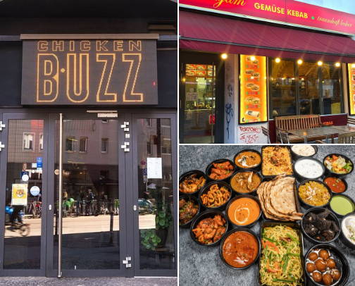 favorite berlin food spots 🥯🌯🍕🍹 cover photo collage