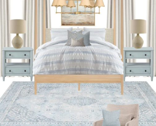 Create a Serene Coastal Bedroom cover photo collage