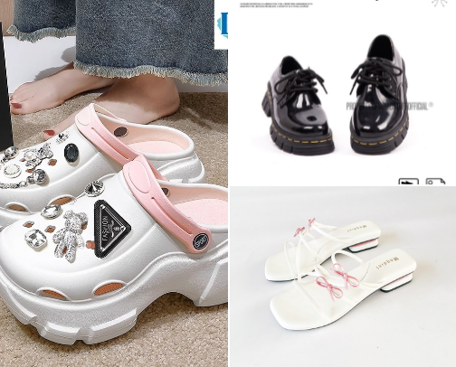 "sepatu yang kamu Cari,ada disini" cover photo collage