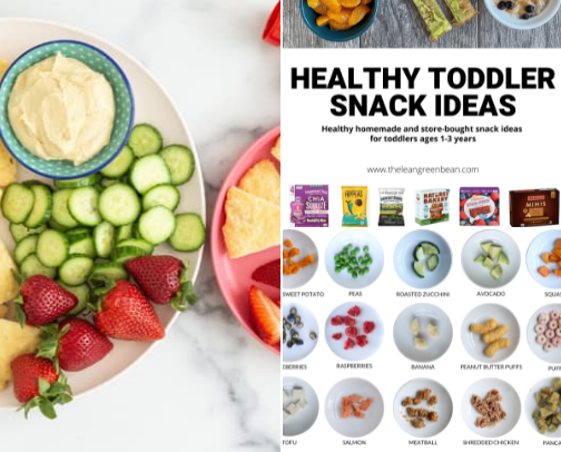 Toddler and baby food and snacks recipes cover photo collage