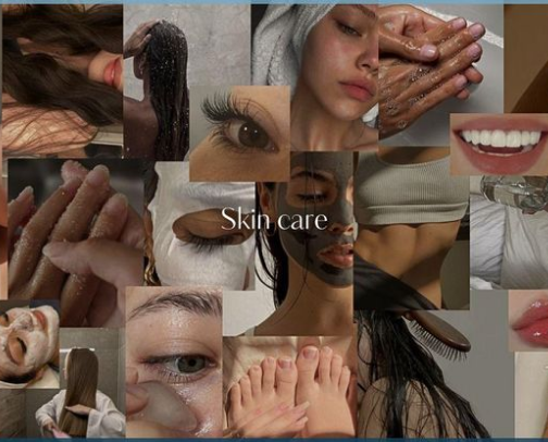 Glow-up Zone: All Skincare you need Step by Step cover photo collage