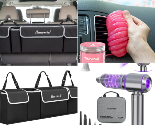 Must-haves for a mom's car cover photo collage