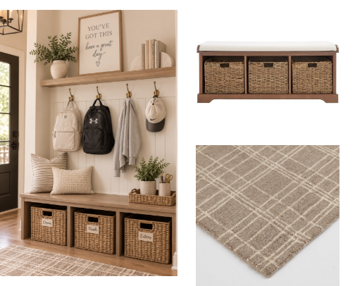 Drop Zone Ideas | Entryway Decor & Organization cover photo collage