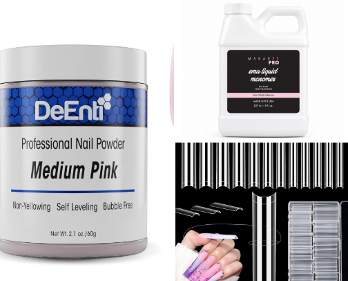 Nail supplies cover photo collage