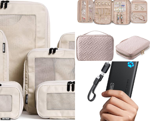 Amazon Travel Must-Haves for Stress-Free Trips ✈️ (Packing, Flight & Organization Essentials) cover photo collage