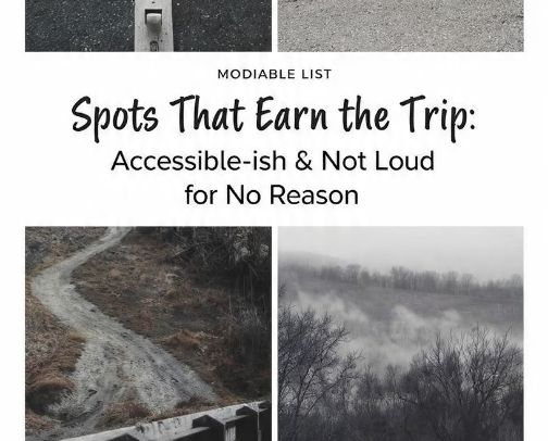 Spots That Earn the Trip: Accessible-ish & Not Loud for No Reason cover photo collage