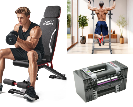 Home Gym Setup: Equipment I Own + Useful Add-Ons cover photo collage