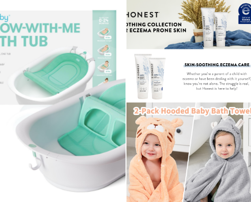 Baby Bathtime cover photo collage