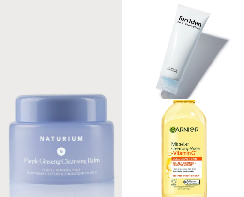 My skincare recommendations for sensitive, acne prone, combination skin. cover photo collage