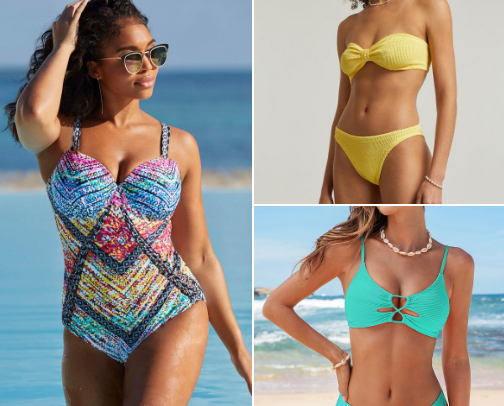 Swimsuits for women cover photo collage