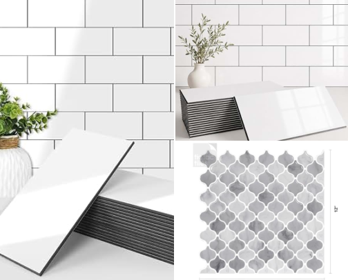 Peel and Stick Tile That Made My Rental Kitchen Look Fully Renovated cover photo collage
