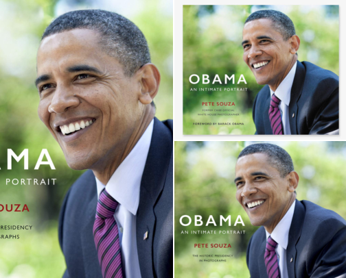 Obama: An Intimate Portrait and Inspiring Obama Era Photo Books cover photo collage