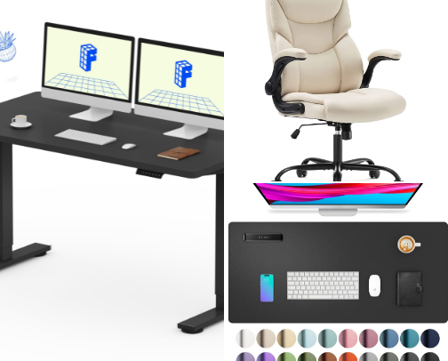 Corporate girly... working from home... in her sweats. cover photo collage