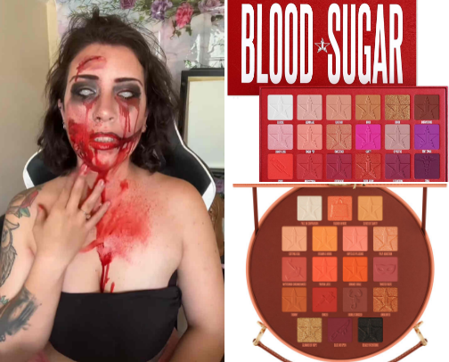 Bloody tears look cover photo collage