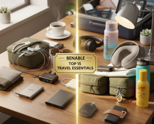 Best Travel Essentials cover photo collage