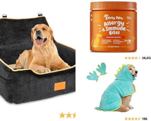 Amazon Dog Items cover photo collage