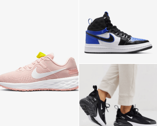 Shoes and gym trainers cover photo collage