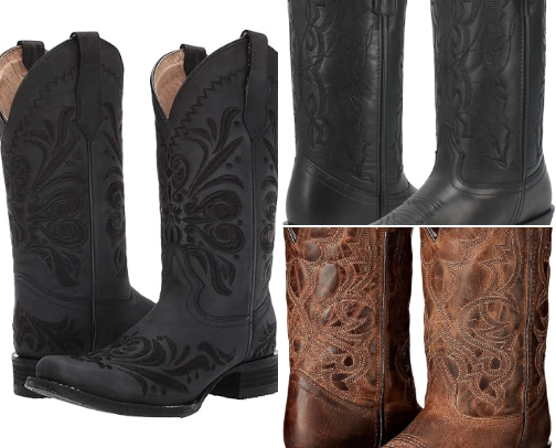 Cow girl boots 👢🤌 cover photo collage