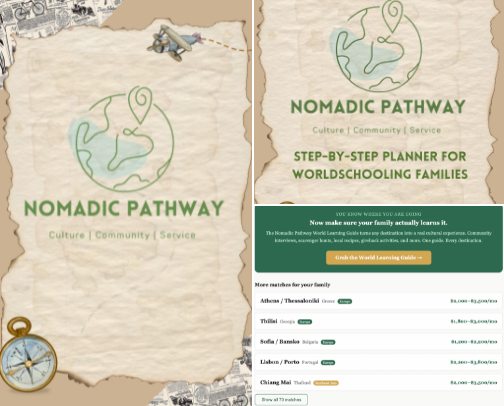 Nomadic Pathway cover photo collage