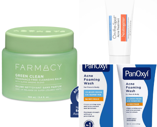 Skin care that cleared my acne cover photo collage