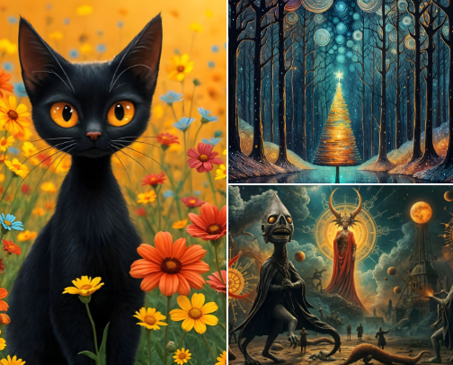 AI Art by Christine aka stine1 cover photo collage