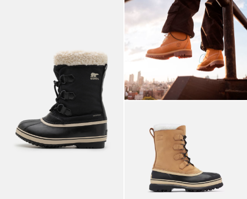 Snowy Soles ❄️👢🥾 cover photo collage