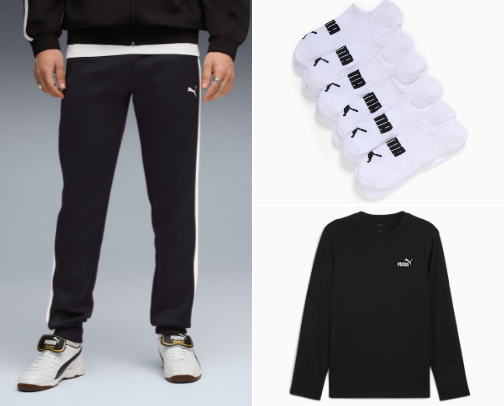 Active wear for the mildly androgynous cover photo collage