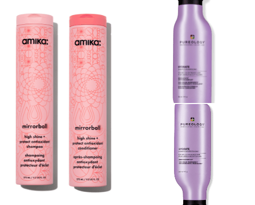 Hair care products cover photo collage