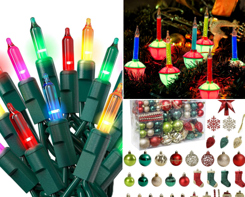 Nostalgic 90s Christmas decor cover photo collage