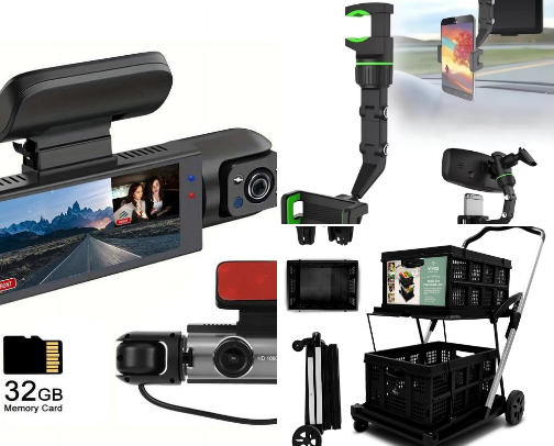 Fancy and Practical Car Essentials 💜 cover photo collage