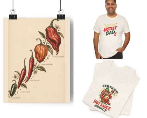 Gifts for Hot Sauce Lovers & Chili Pepper Fans cover photo collage