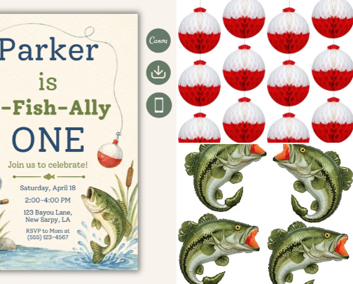 🎣 O-Fish-Ally One Party Picks cover photo collage