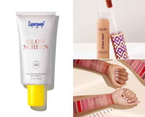 Skincare, Makeup, and Haircare products cover photo collage