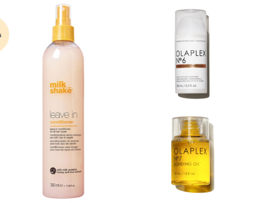 Hair products after shower cover photo collage