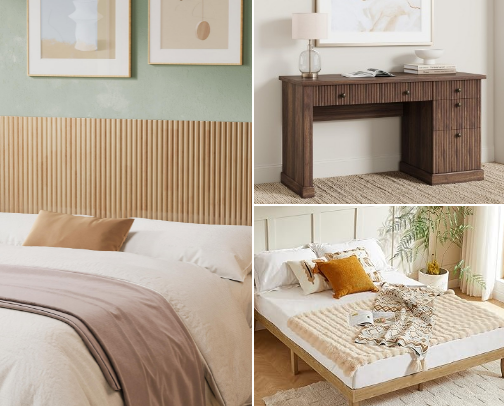 Modern bedroom makeover cover photo collage