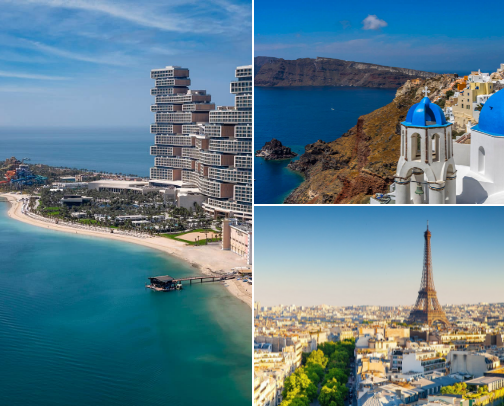 places I’d go to again and againnnn 🌇✈️ Countries edition! cover photo collage