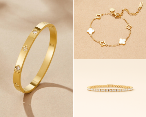 Stunning And Affordable GOLD Bracelets For The 2026 Summer / Fall Season!🤩 cover photo collage