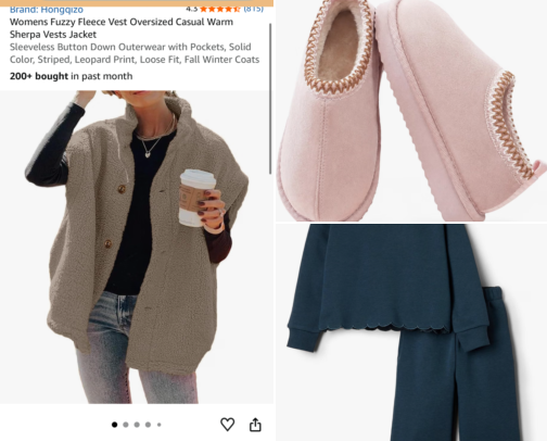 Stylish and cozy Winter essentials cover photo collage