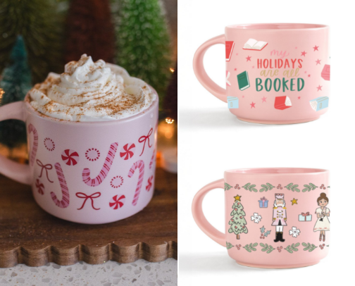 Festive Mugs for Christmas Holiday Hot Beverages cover photo collage