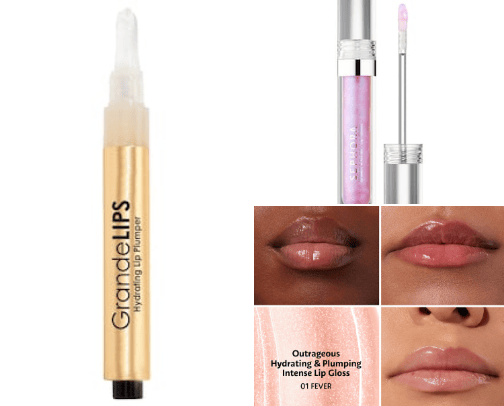Glossy lips cover photo collage